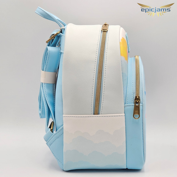 Loungefly Disney Pixar Up Carl & Ellie Hearts Love Couple Blue Mini Backpack Bag - Picture 4 of 5